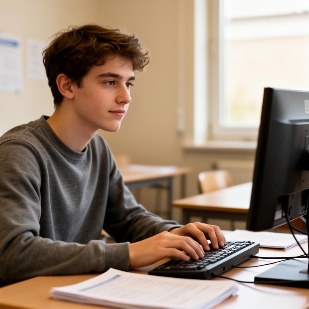 Kandidaat bereidt zich rustig en geconcentreerd voor op het theorie-examen ondanks faalangst